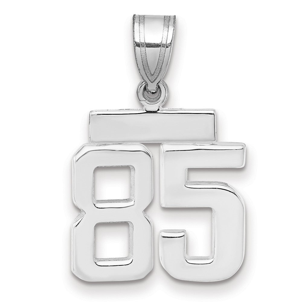 14kw Small Polished Number 85 Charm
