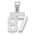 14kw Small Polished Number 87 Charm