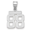 14kw Small Polished Number 88 Charm