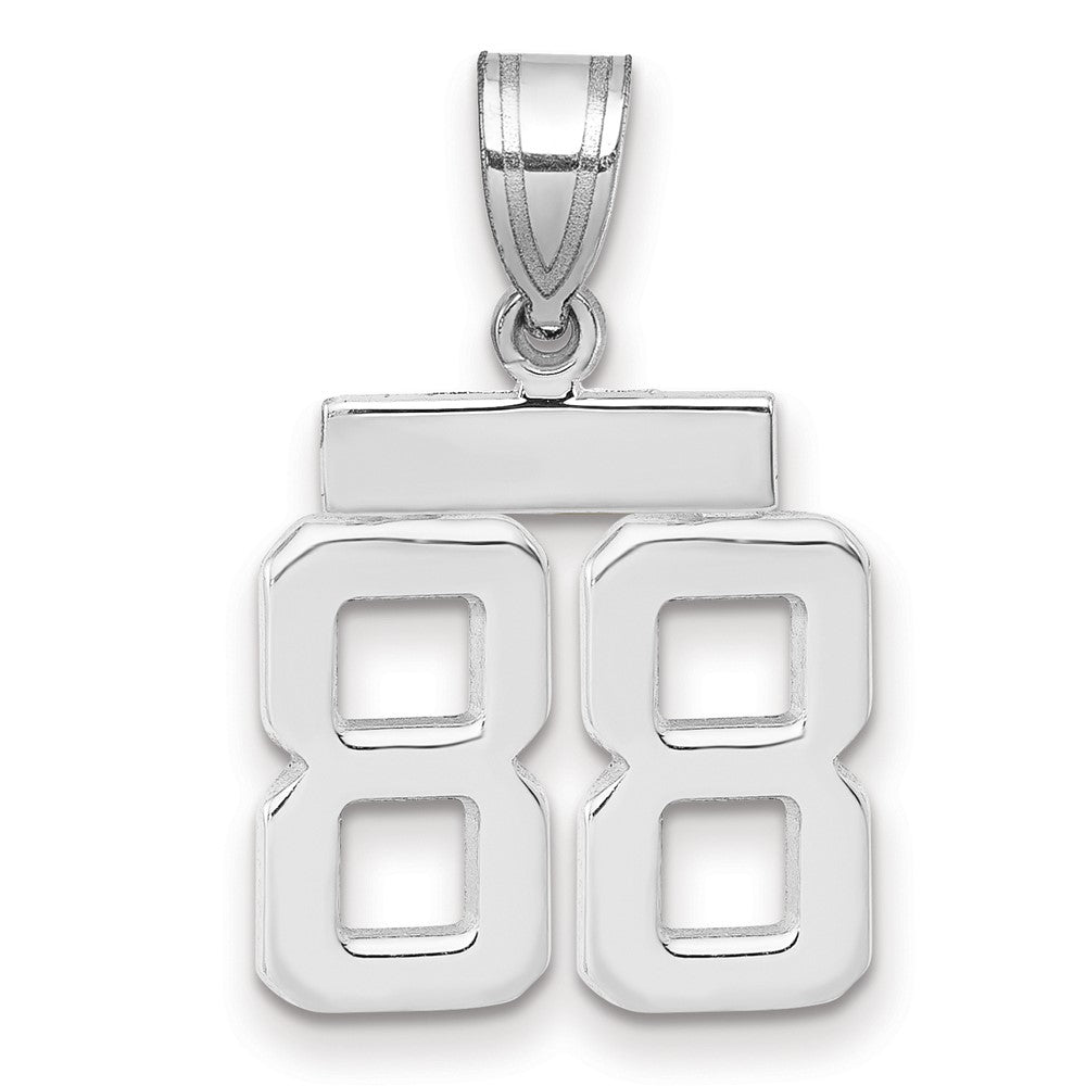 14kw Small Polished Number 88 Charm