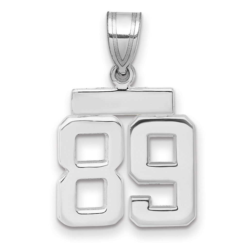 14kw Small Polished Number 89 Charm