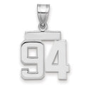 14kw Small Polished Number 94 Charm