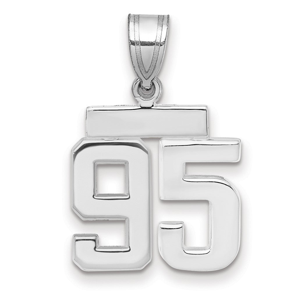 14kw Small Polished Number 95 Charm
