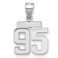 14kw Small Polished Number 95 Charm