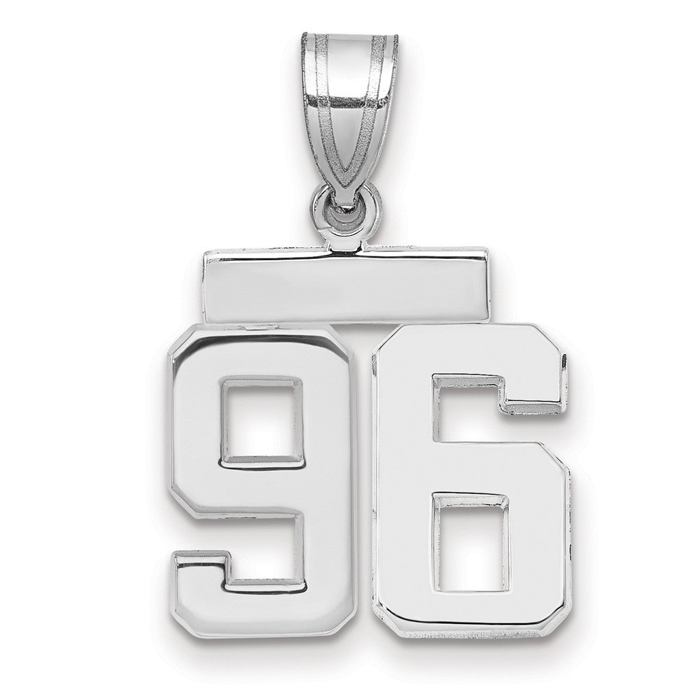 14kw Small Polished Number 96 Charm