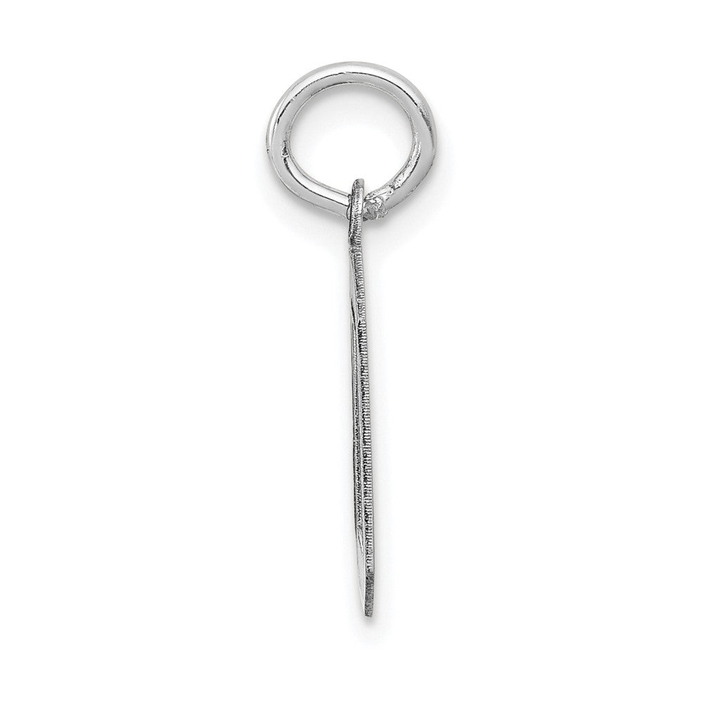 14kw Small Satin Number 0 Charm