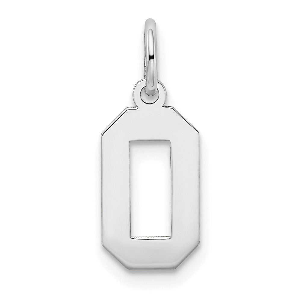 14kw Small Satin Number 0 Charm
