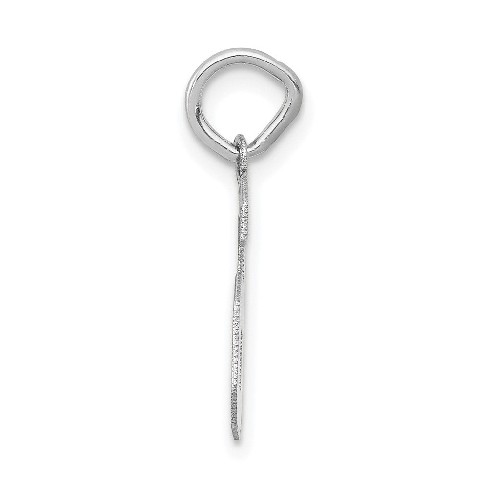 14kw Small Satin Number 6 Charm