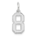 14kw Small Satin Number 8 Charm