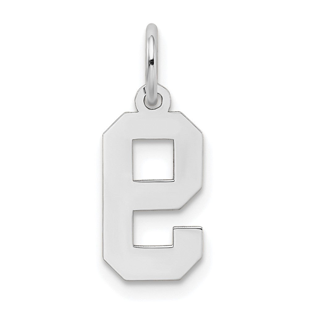 14kw Small Satin Number 9 Charm