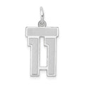 14kw Small Satin Number 11 Charm