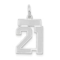 14kw Small Satin Number 21 Charm