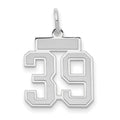 14kw Small Satin Number 39 Charm