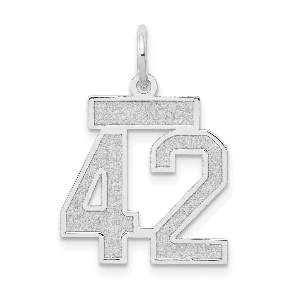 14kw Small Satin Number 42 Charm