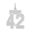 14kw Small Satin Number 42 Charm