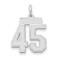 14kw Small Satin Number 45 Charm