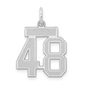 14kw Small Satin Number 48 Charm