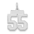 14kw Small Satin Number 55 Charm
