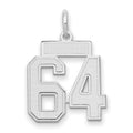 14kw Small Satin Number 64 Charm