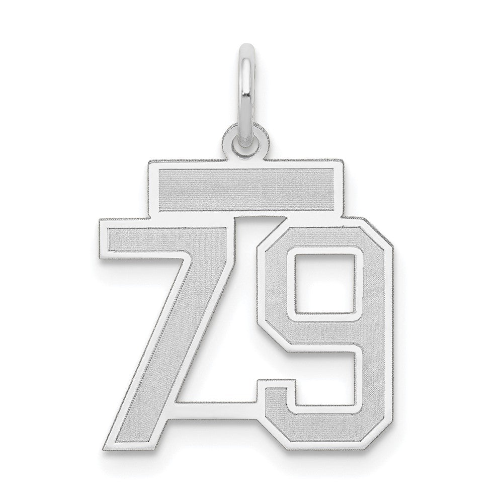 14kw Small Satin Number 79 Charm