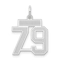 14kw Small Satin Number 79 Charm
