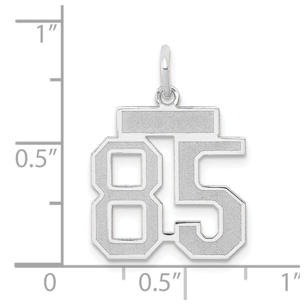 14kw Small Satin Number 85 Charm