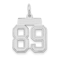 14kw Small Satin Number 89 Charm