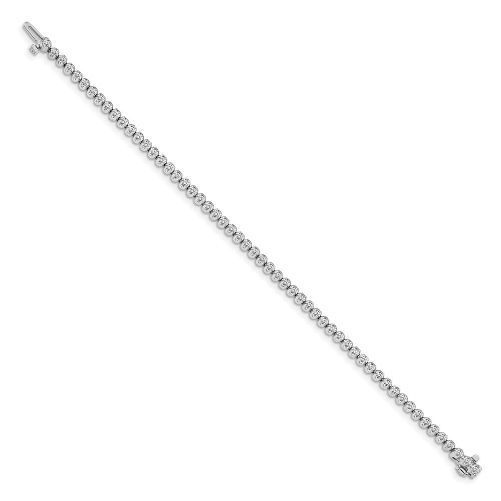 14k White Gold AA Diamond Tennis Bracelet