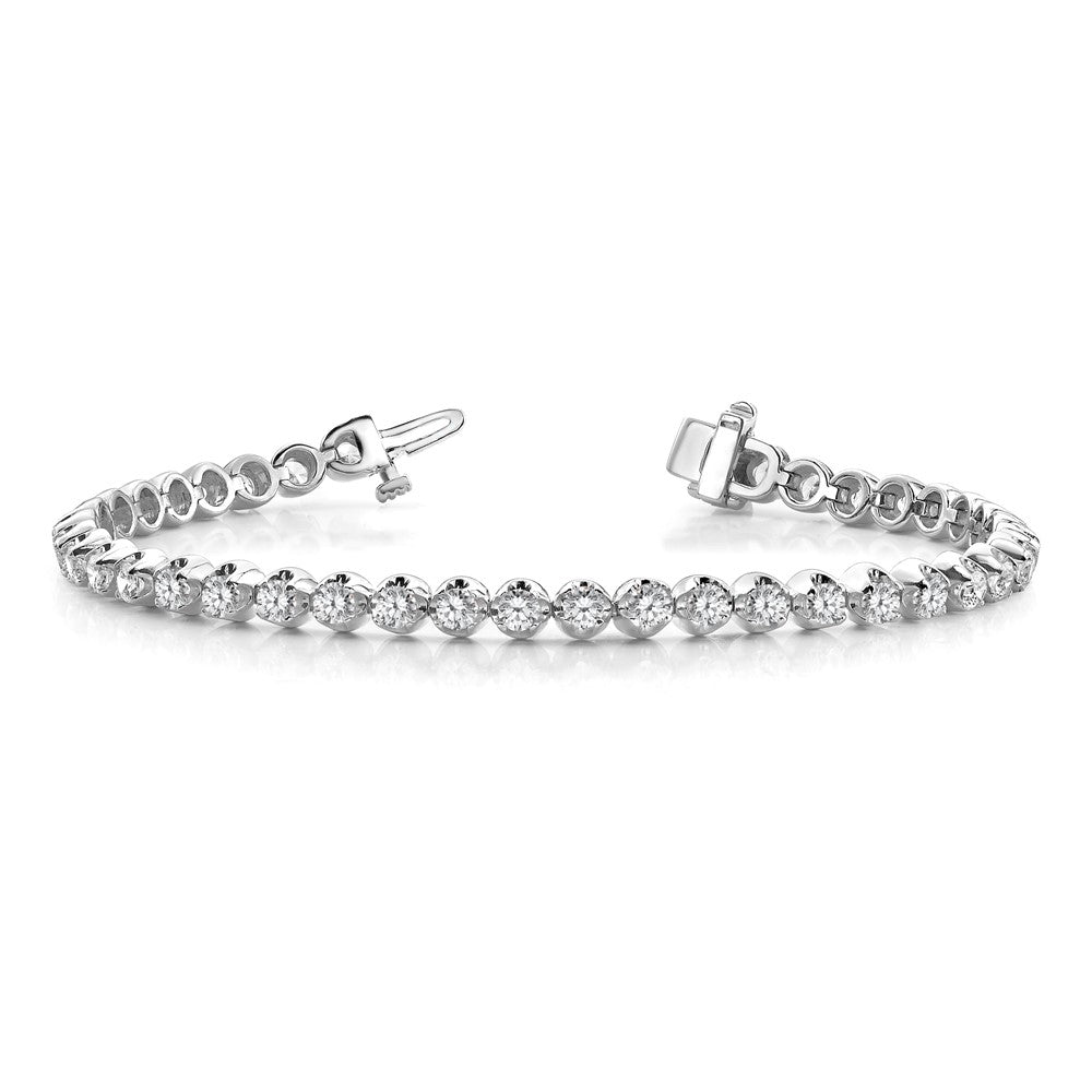 14k White Gold AA Diamond Tennis Bracelet