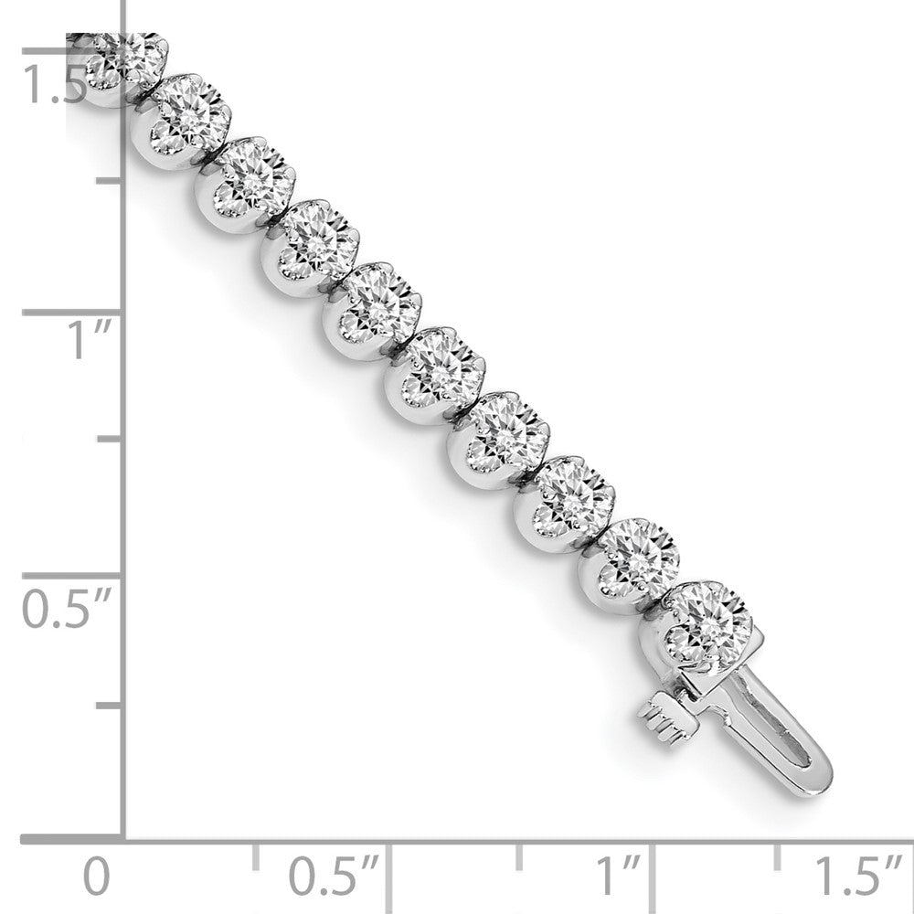 14k White Gold AA Diamond Tennis Bracelet