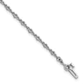 14k White Gold 2mm Round Diamond Bracelet Mounting