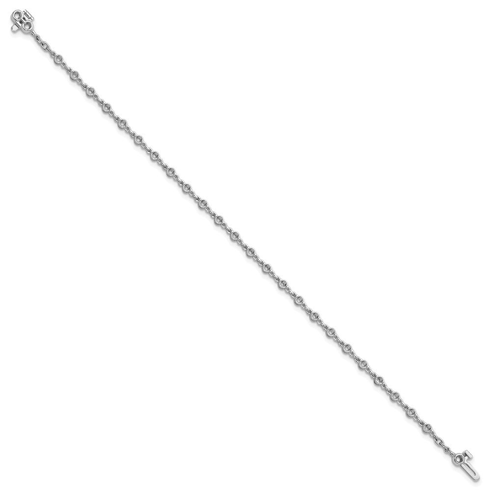 14k White Gold 2.5mm Round Diamond Bracelet Mounting