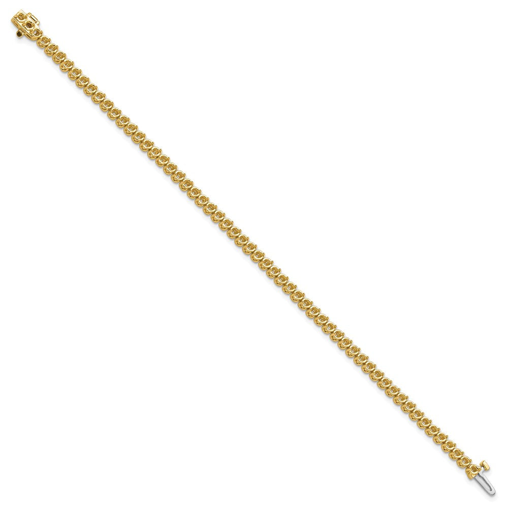 14k 2.4mm Round 2-prong Diamond Bracelet Mounting