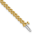 14k 2.4mm Round 2-prong Diamond Bracelet Mounting