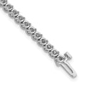 14k White Gold 2.4mm Round 2-prong Diamond Bracelet Mounting