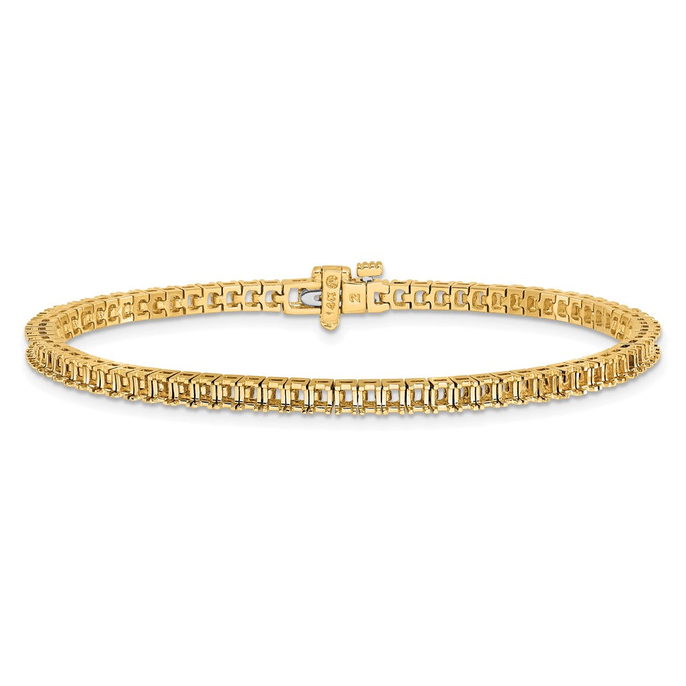 14k 2mm Princess 4 ct. Diamond Tennis Bracelet Mounting