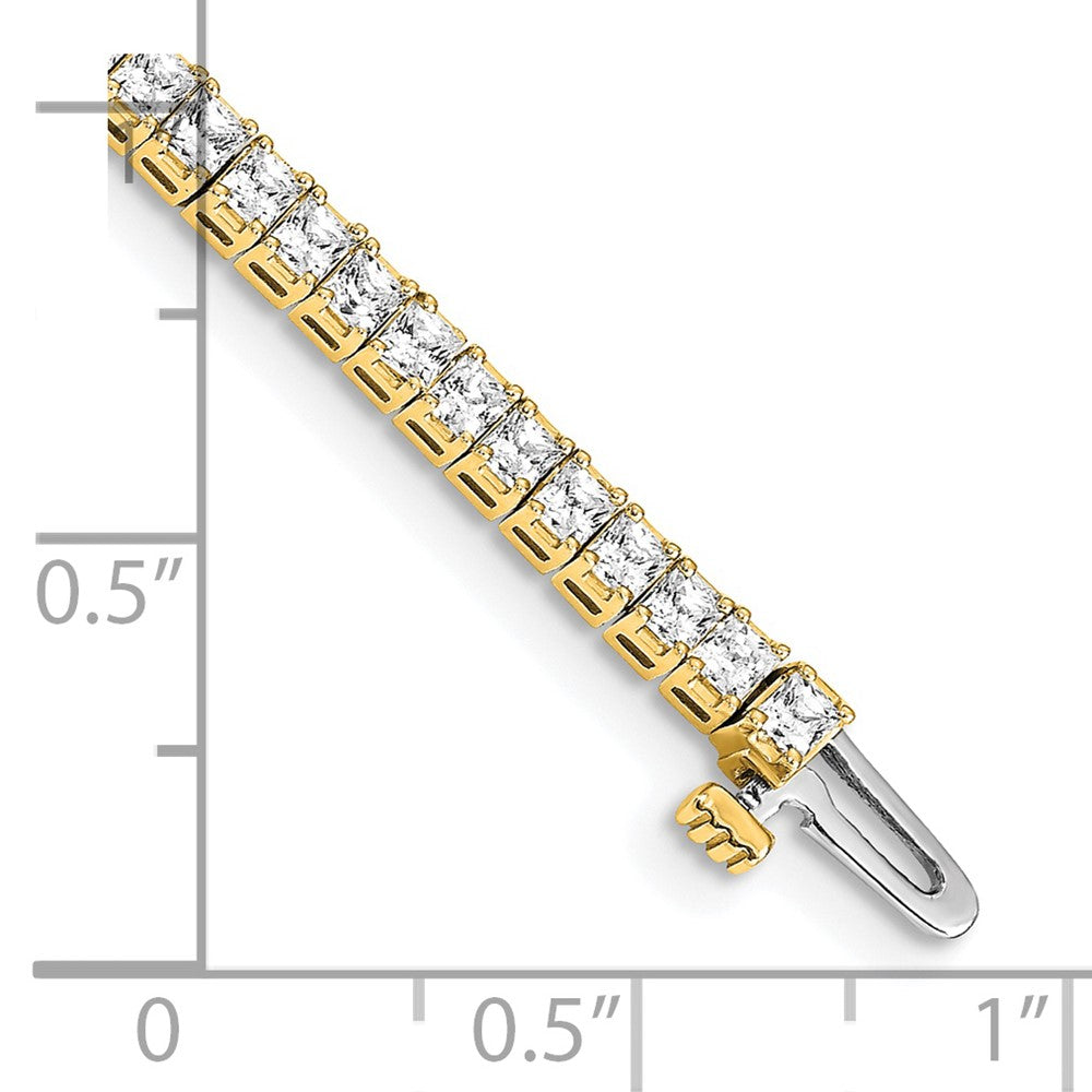 14k 2mm Princess 4ct VS Diamond Tennis Bracelet