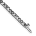 14k White Gold 2.25mm Princess 5ct Diamond Tennis Bracelet Mounting