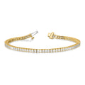 14k 2.5mm Princess 6.6ct AA Diamond Tennis Bracelet
