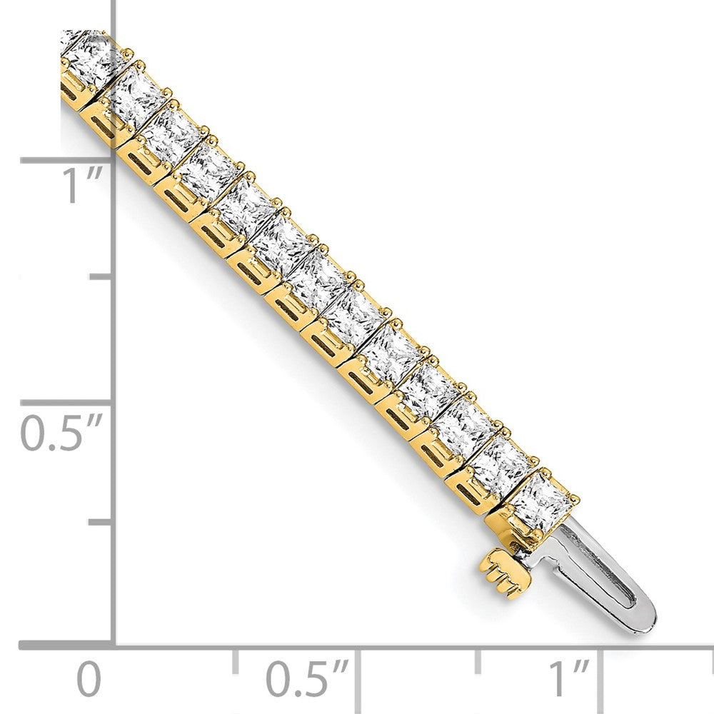 14k 2.5mm Princess 6.6ct Diamond Tennis Bracelet Mounting