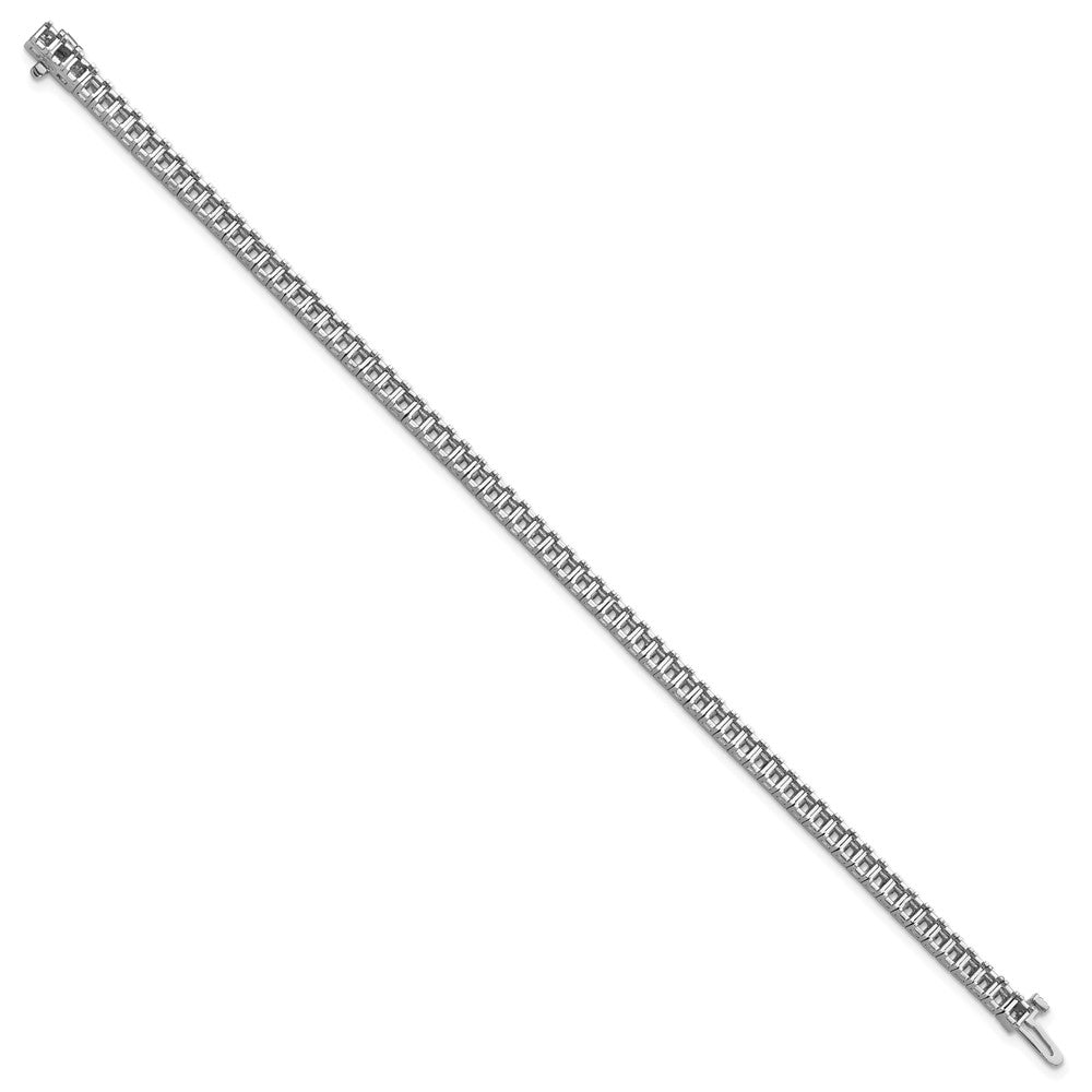 14k White Gold 2.5mm Princess 6.6ct Diamond Tennis Bracelet Mounting