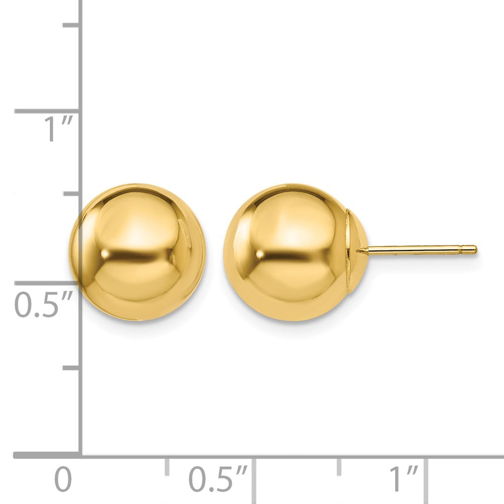 14k Polished 10mm Ball Post Earrings