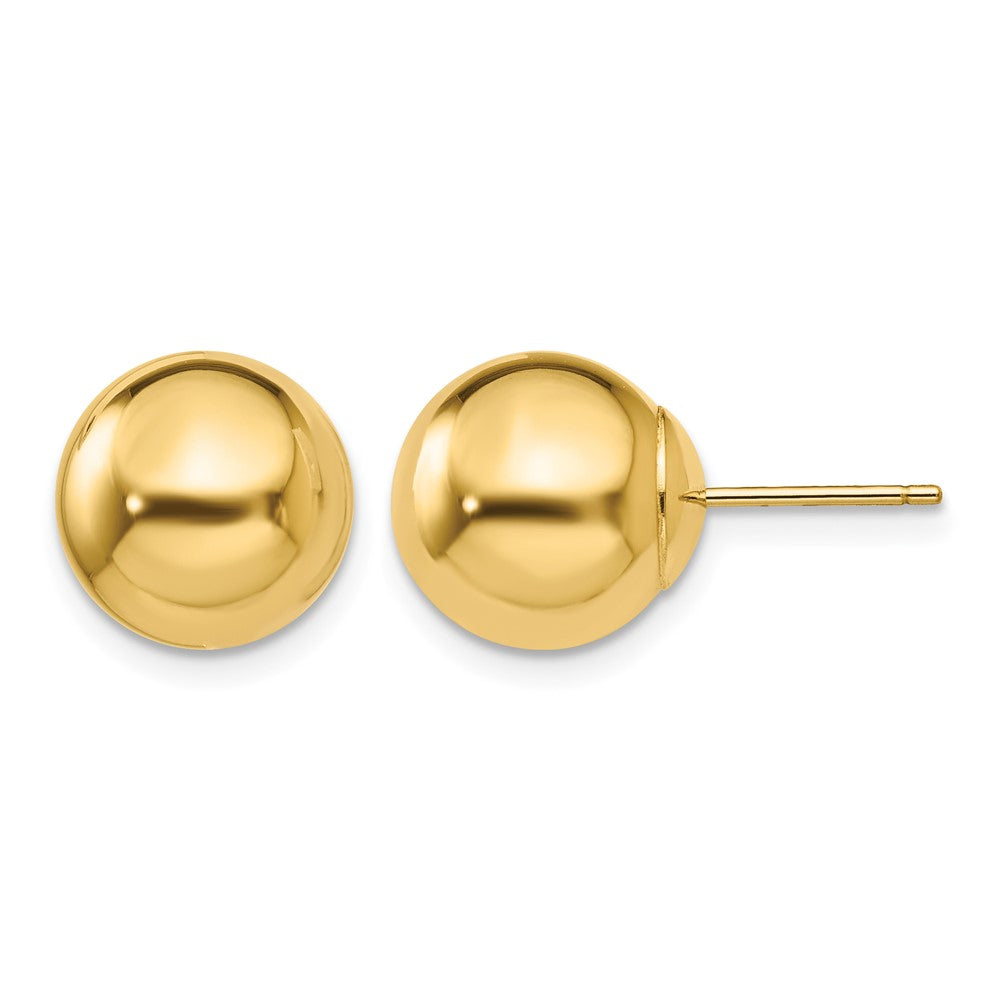 14k Polished 10mm Ball Post Earrings