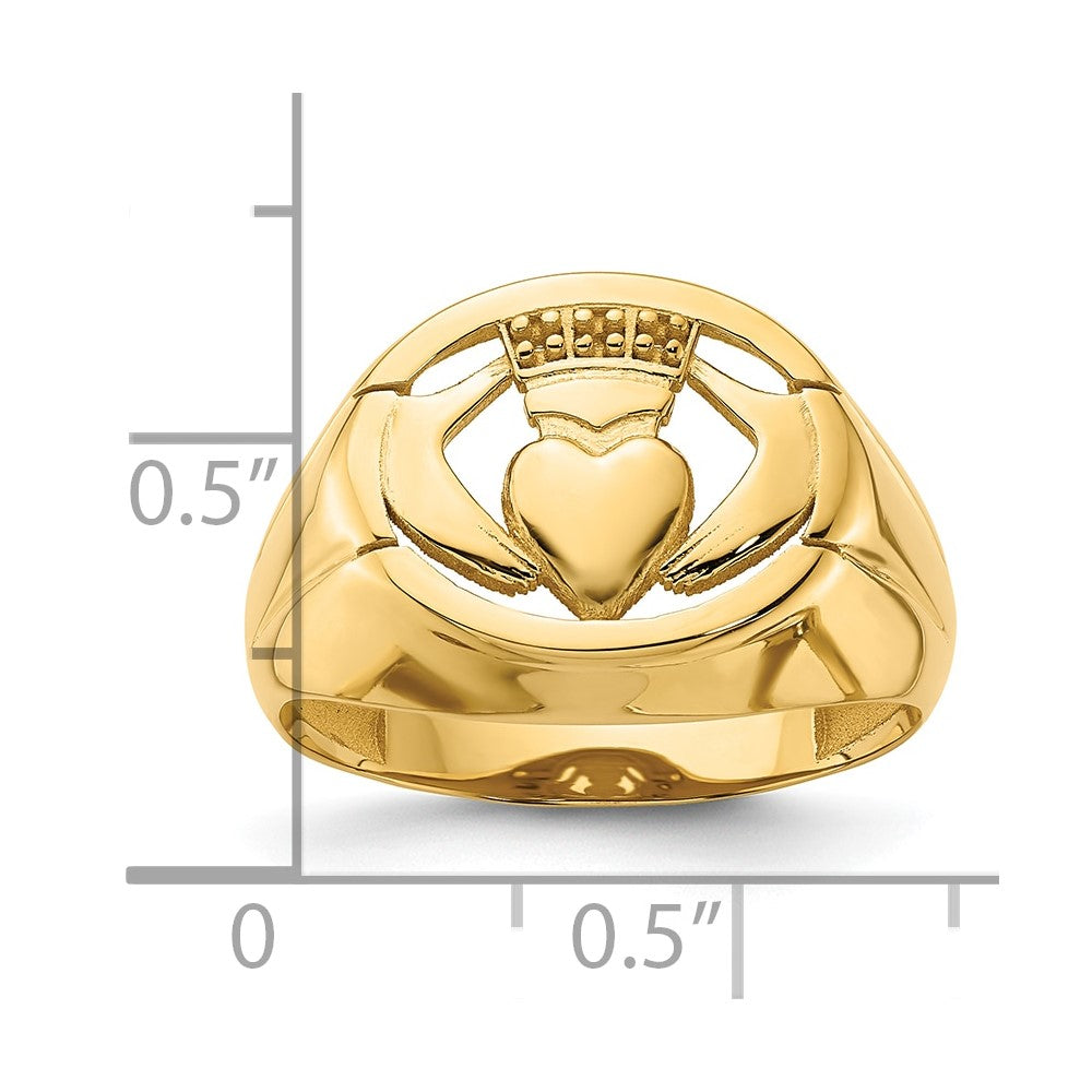 14k Men's Claddagh Ring Mounting