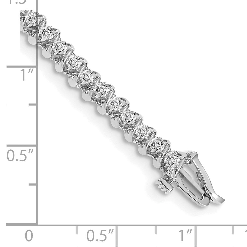 14k White Gold AAA Diamond Tennis Bracelet