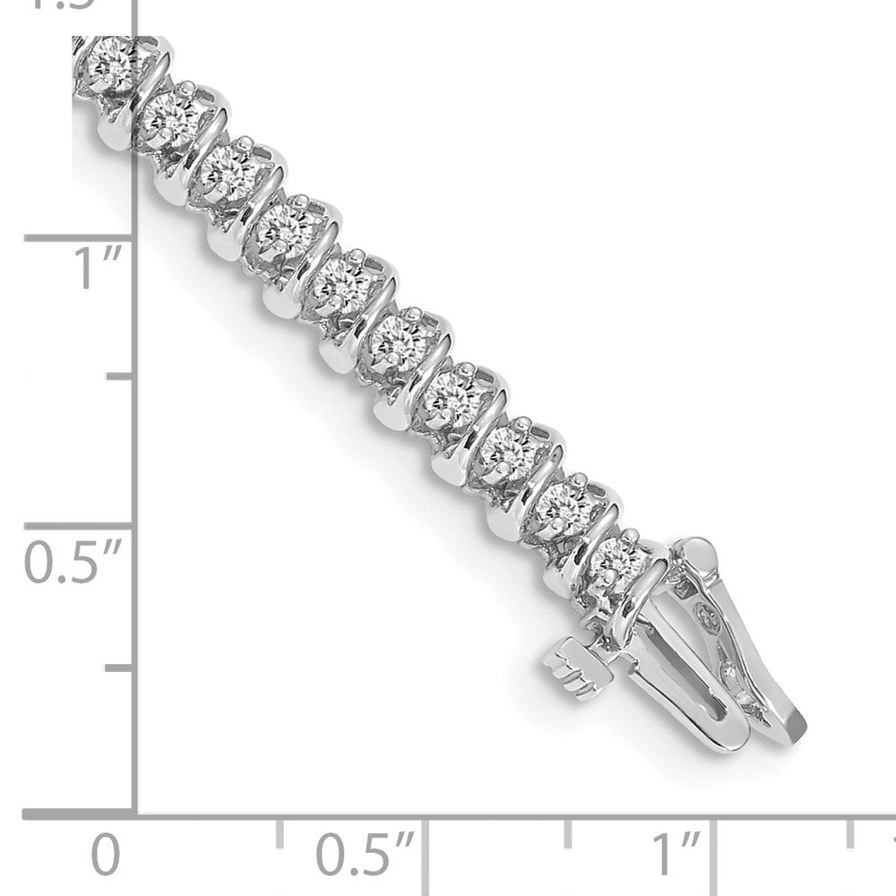 14k White Gold AAA Diamond Tennis Bracelet