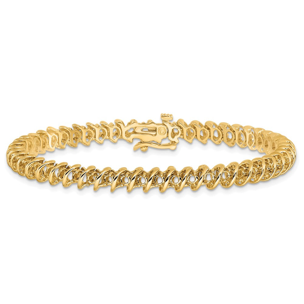 14k 2.1 Round Diamond Tennis Bracelet Mounting
