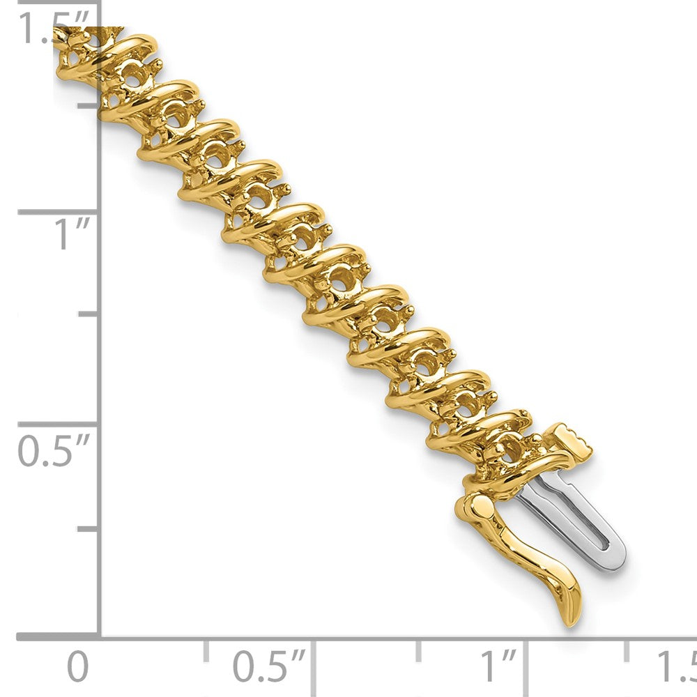 14k 2.1 Round Diamond Tennis Bracelet Mounting
