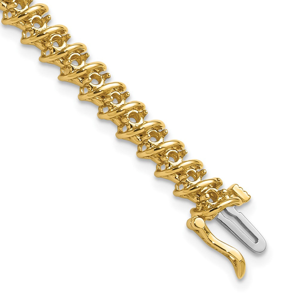 14k 2.1 Round Diamond Tennis Bracelet Mounting