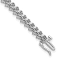 14k White Gold 2.1 Round Diamond Tennis Bracelet Mounting